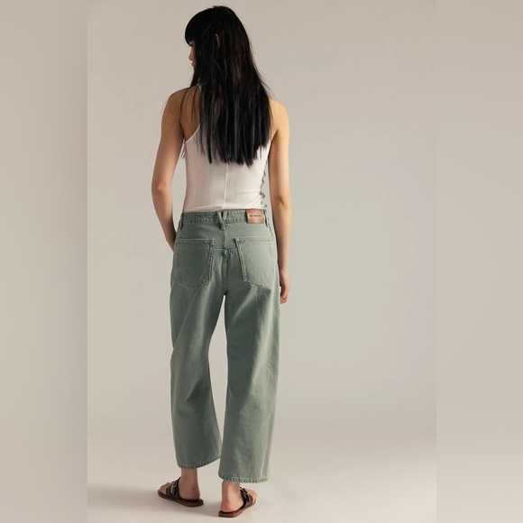 Free People Sage Green Boyfriend Jeans - Picture 2 of 11